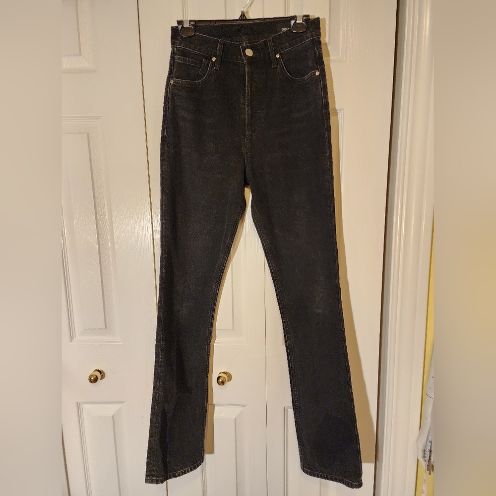 GOLDSIGN Lawler high-rise slim-leg jeans 25W 32L In Black - Picture 6 of 16